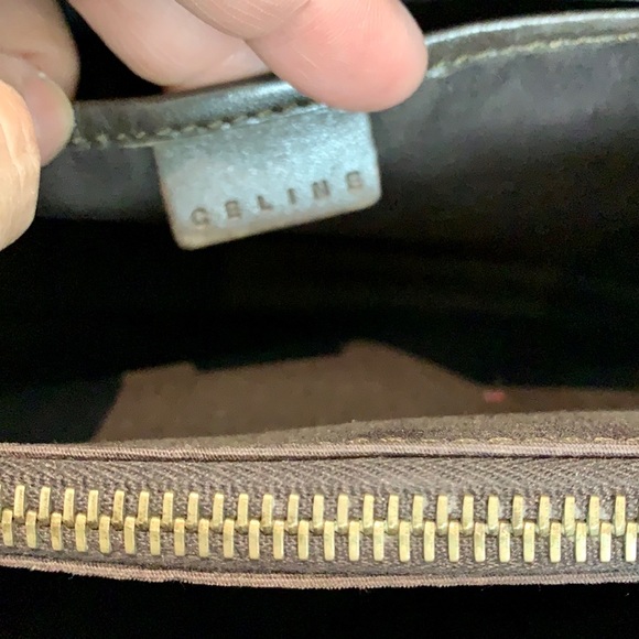 AUTHENTIC Celine Suede Monogram Handbag - Picture 14 of 16